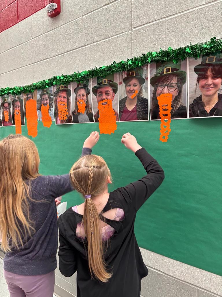 students doing the beard challenge