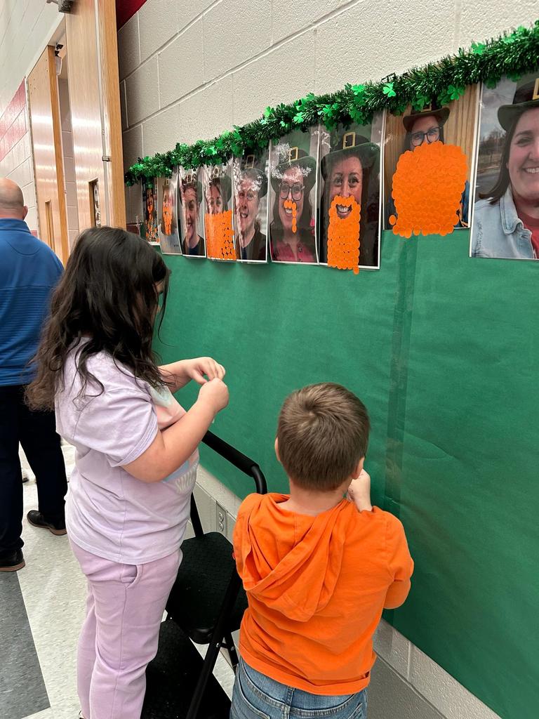 students doing the beard challenge
