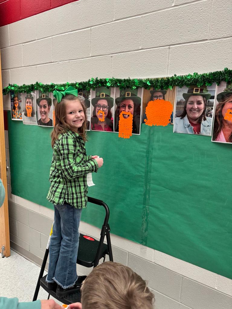 students doing the beard challenge