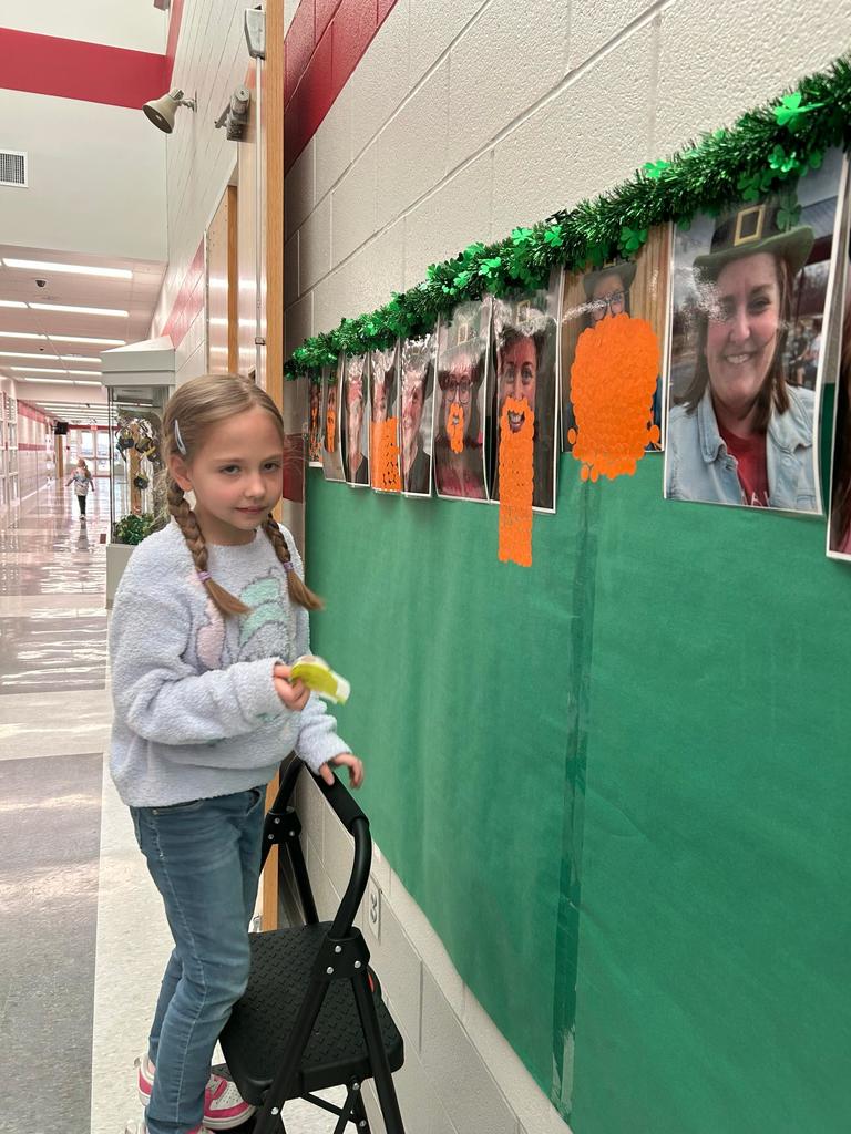 students doing the beard challenge