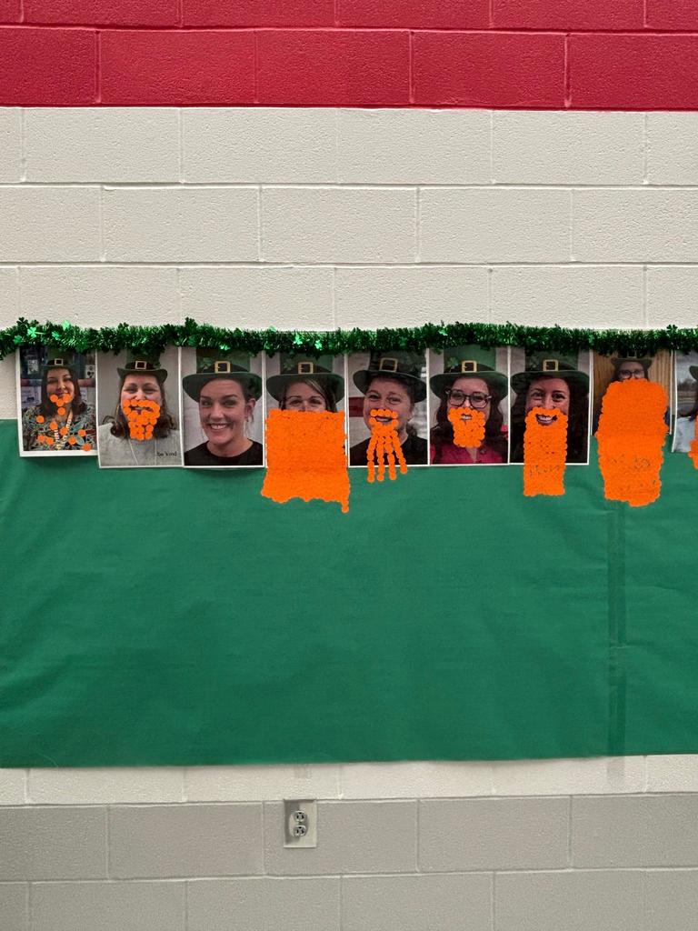 students doing the beard challenge