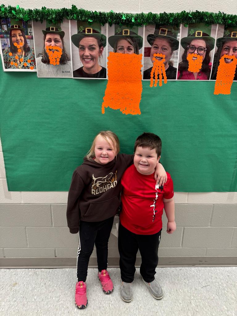 students doing the beard challenge