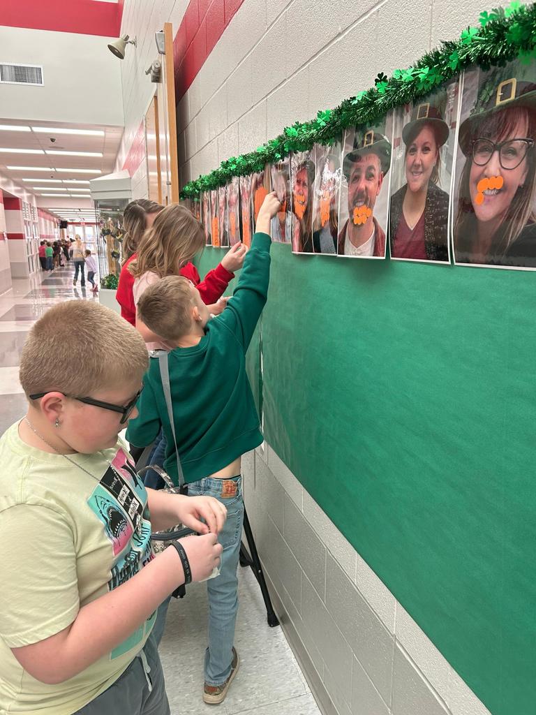 students doing the beard challenge