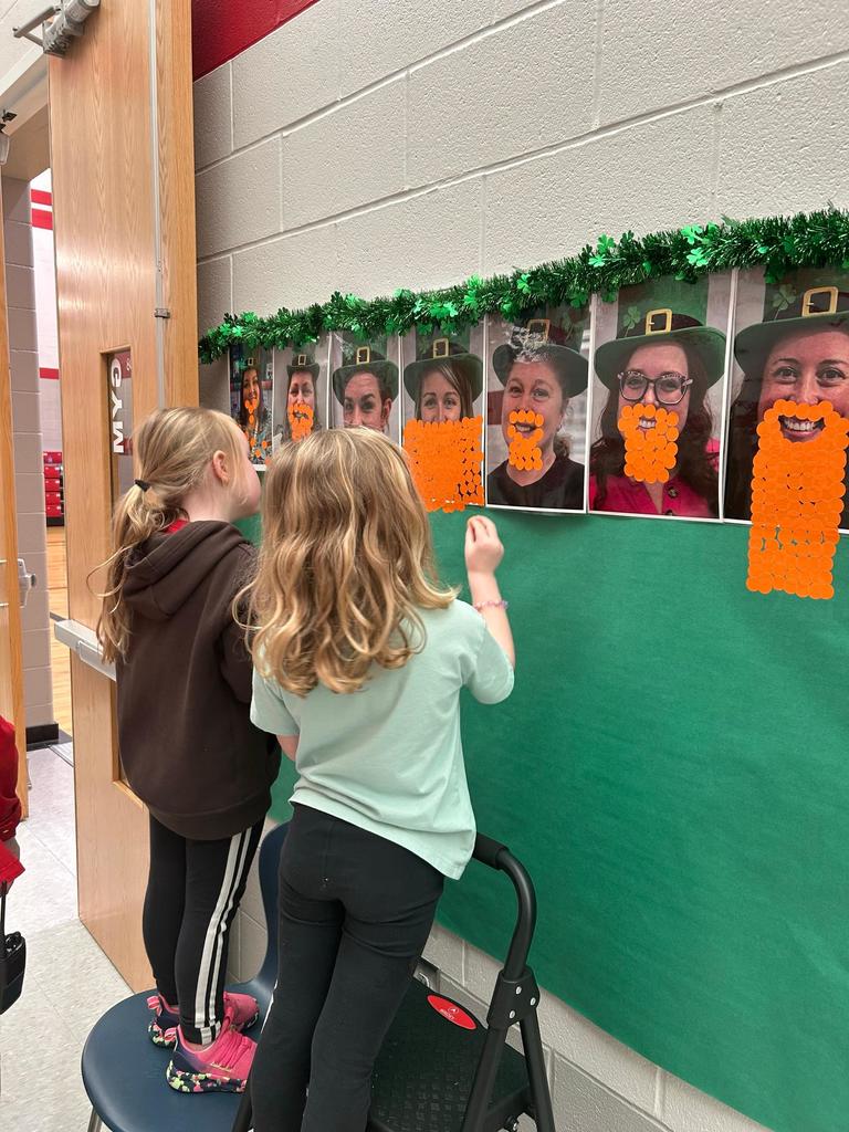 students doing the beard challenge