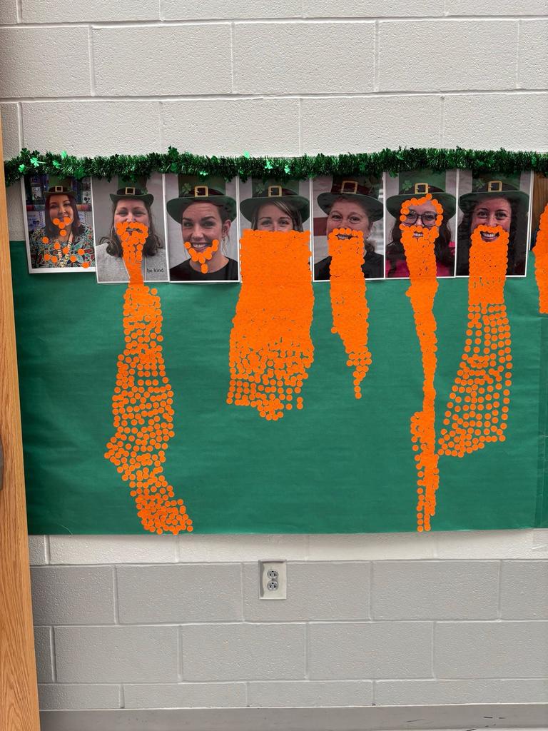 beard fundraiser with students and staff