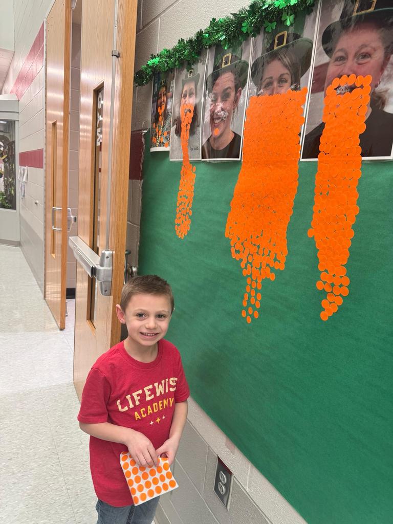 beard fundraiser with students and staff