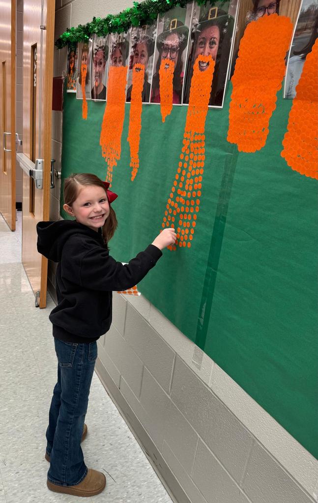 beard fundraiser with students and staff
