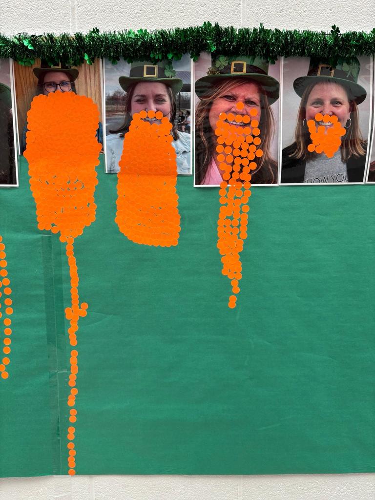 beard fundraiser with students and staff