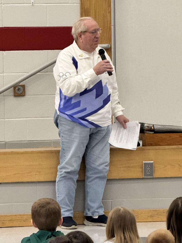 Mr parsons describes carrying the Olympic torch to students