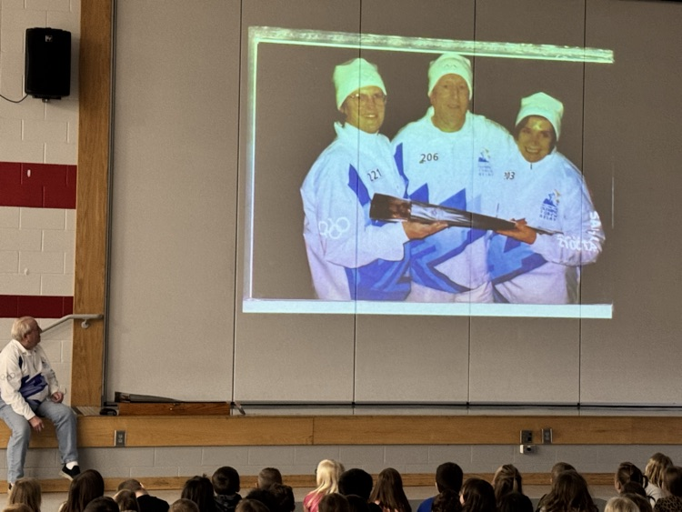 Mr parsons describes carrying the Olympic torch to students