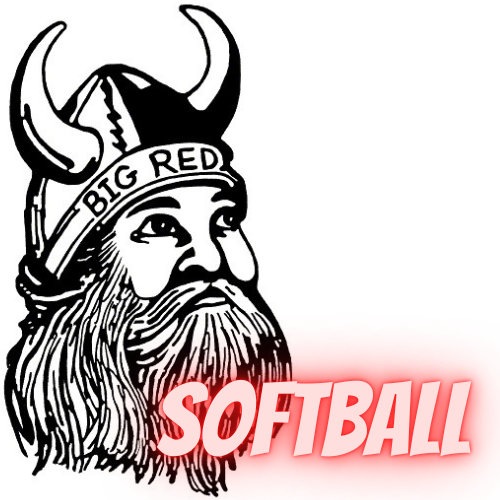 softball with viking logo