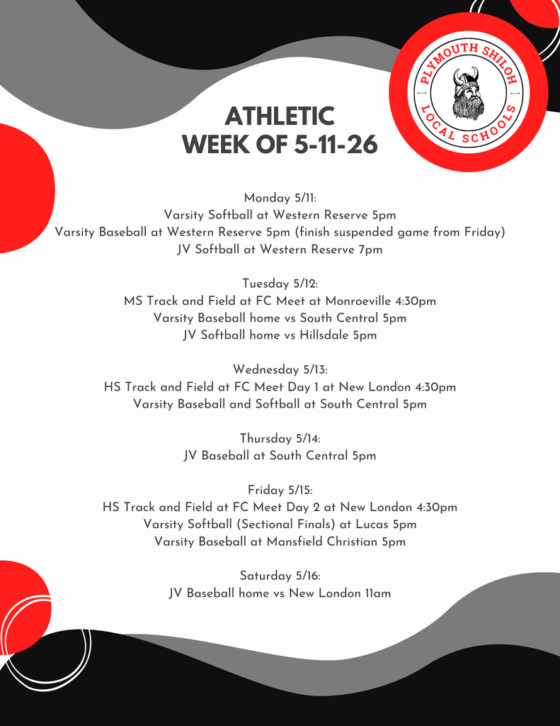 athletics week of 5-11-26