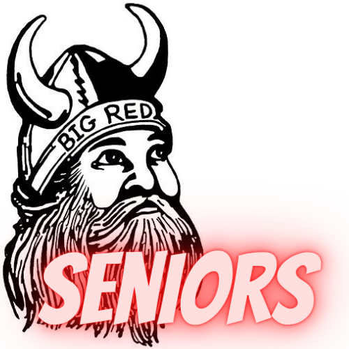 senior with viking logo