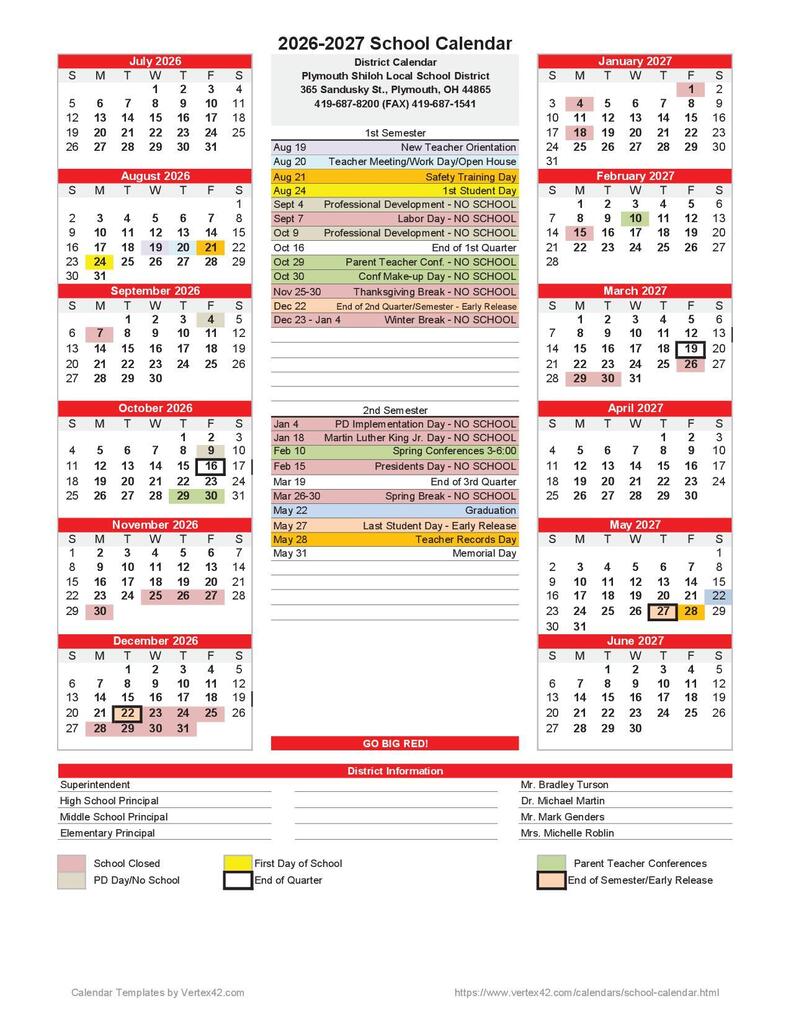 26-27 district calendar