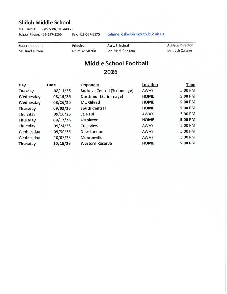 ms football schedule