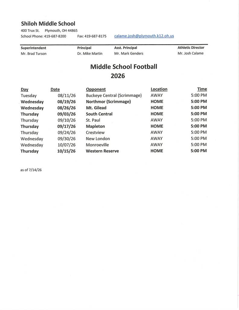 ms football schedule