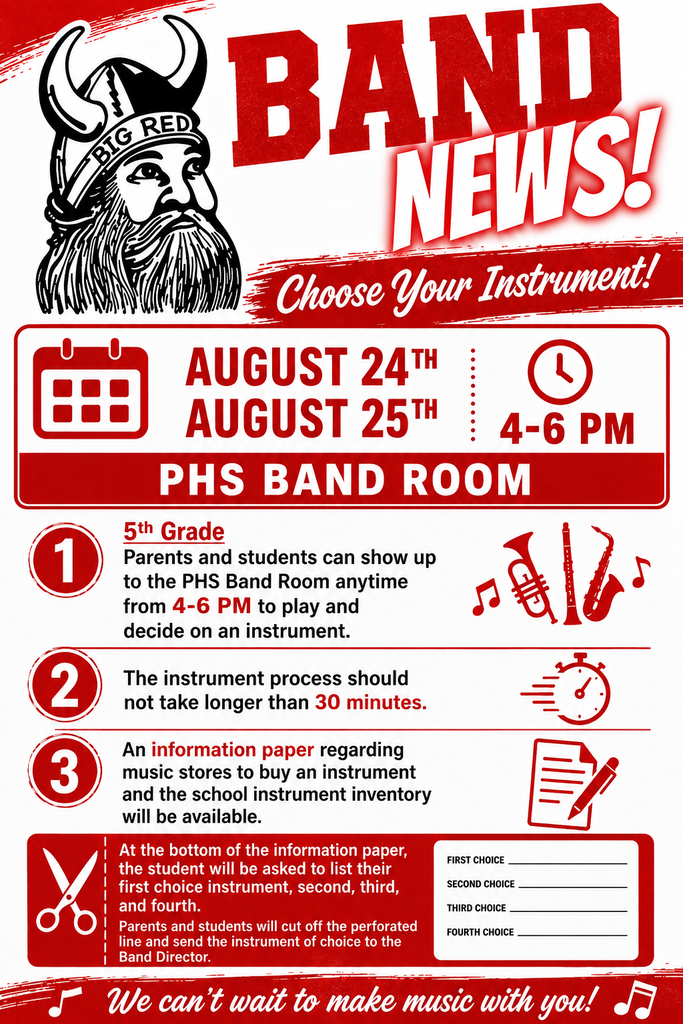 5th grade band news flyer