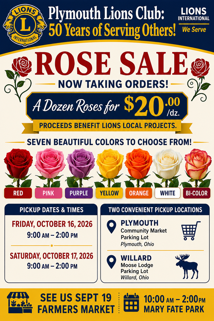 lions club rose flyer 8-31-26
