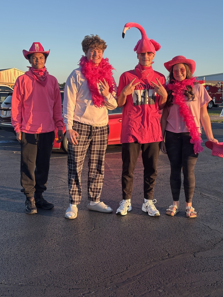 students wearing pink for dolly