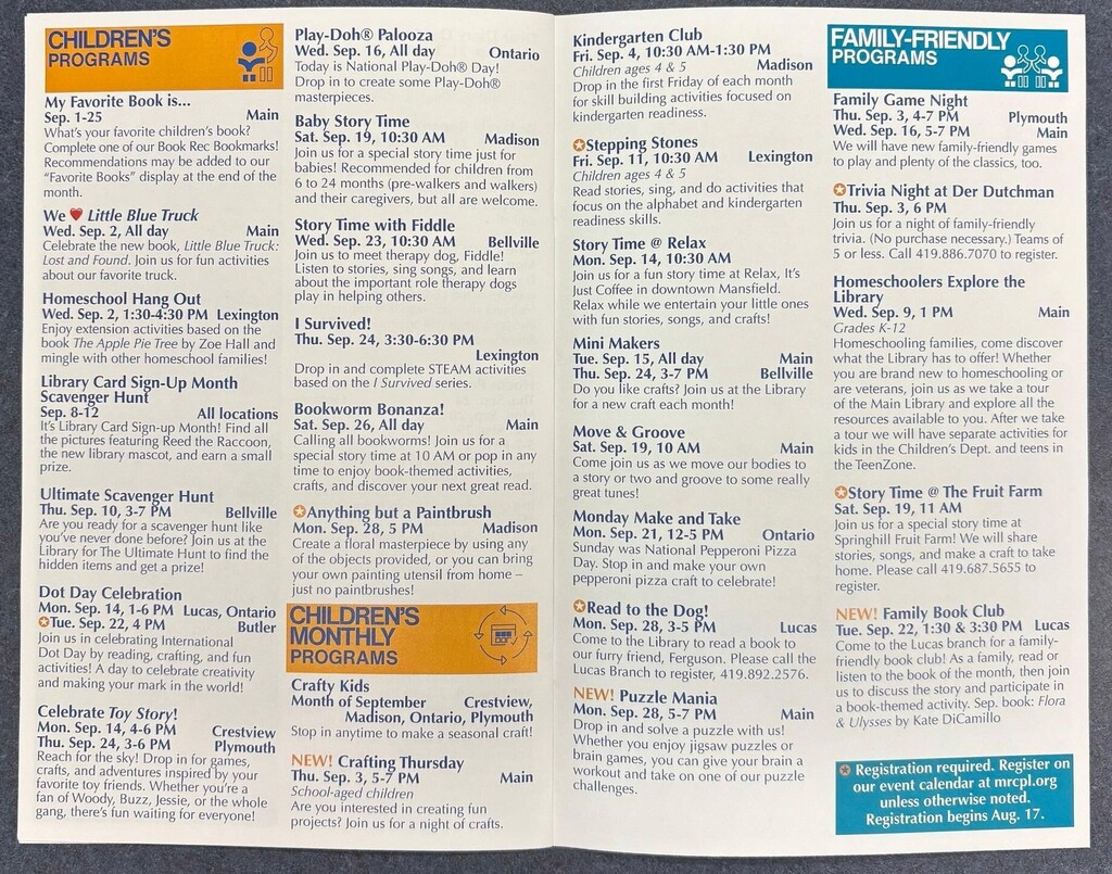 library schedule