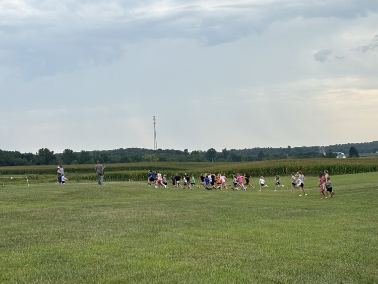 students at fun run