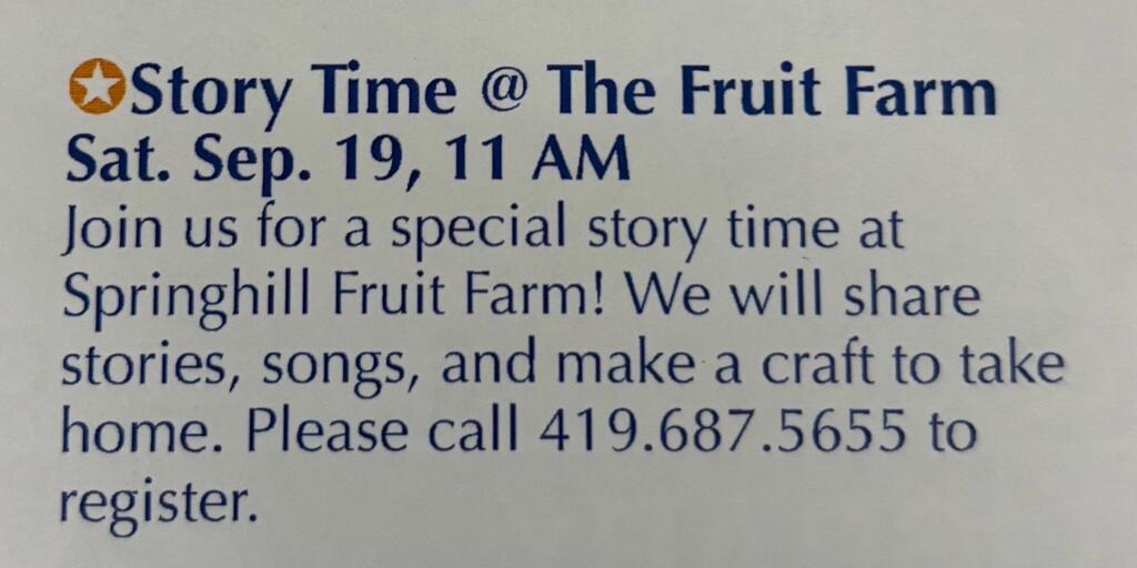 story time information