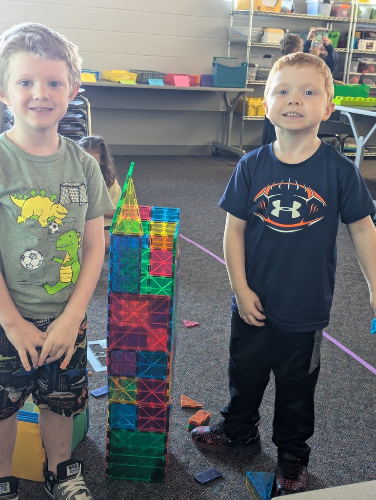 students doing STEM challenge