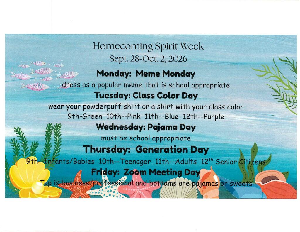 spirit week flyer 9-28-26