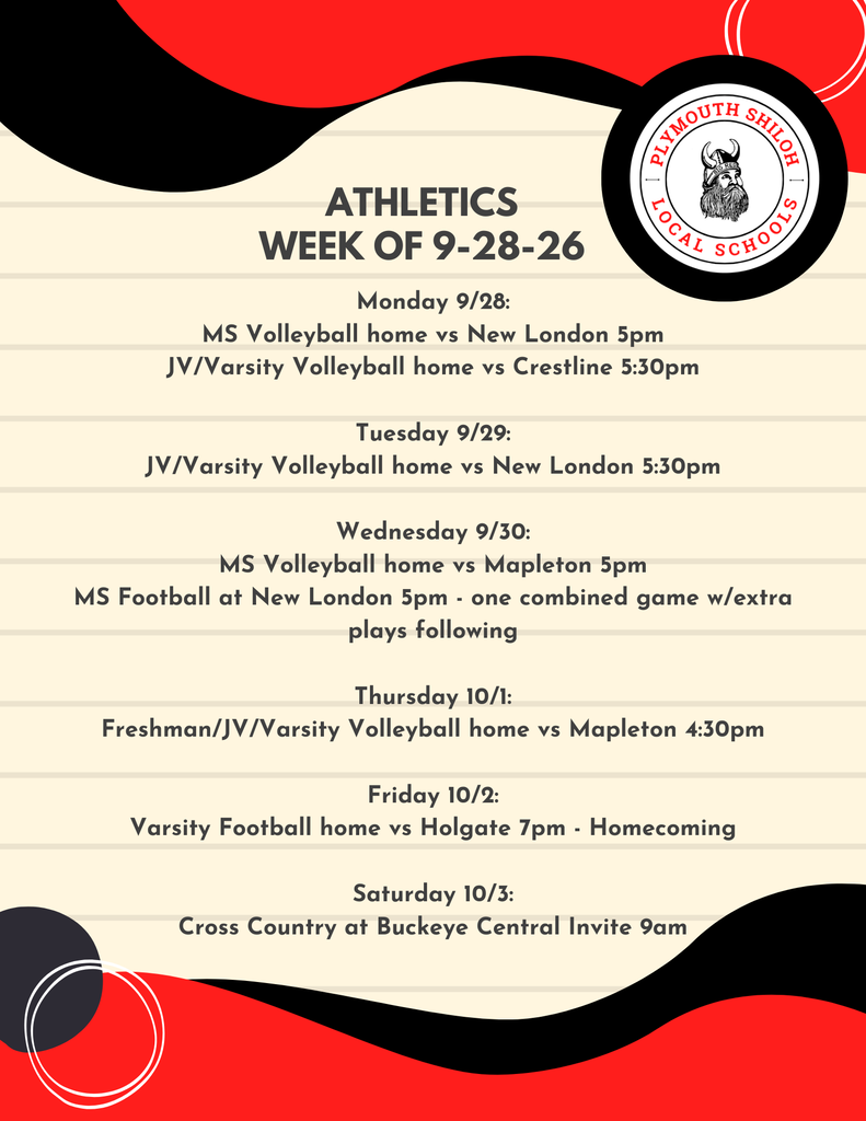 athletic news week of 9-28-26