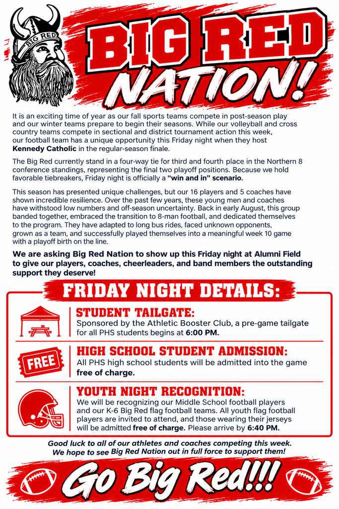 big red nation flyer for 10-23-26