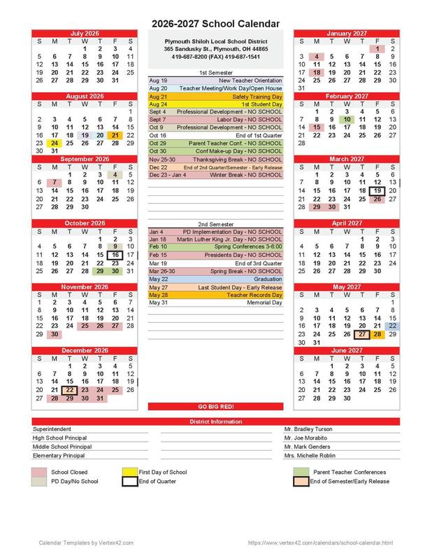 district calendar 26-27