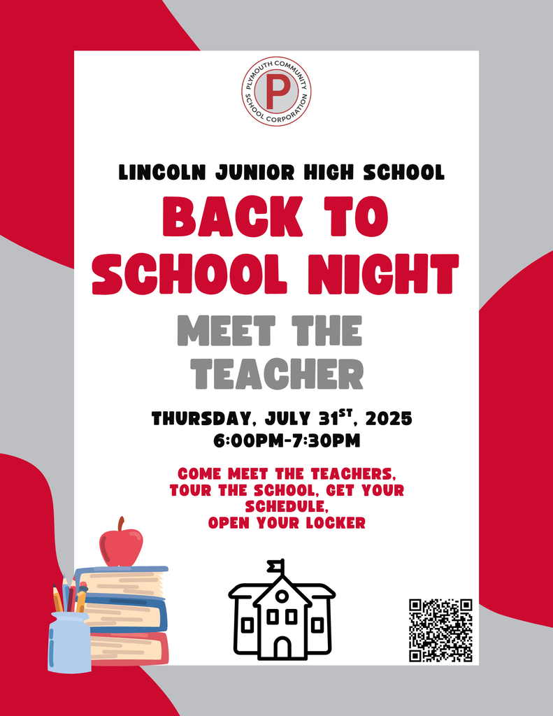 Lincoln Junior High Back to School Cookout  will be on Thursday,  July 31st! Students are encouraged to bring their school supplies! 