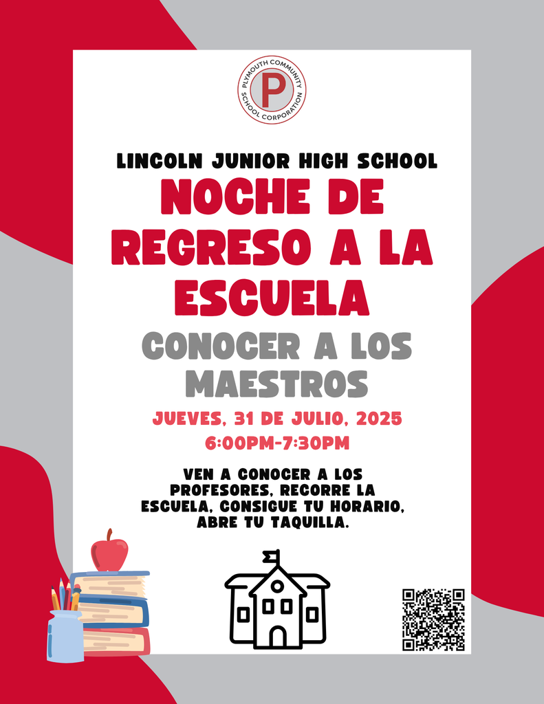 Lincoln Junior High Back to School Cookout  will be on Thursday,  July 31st! Students are encouraged to bring their school supplies! 