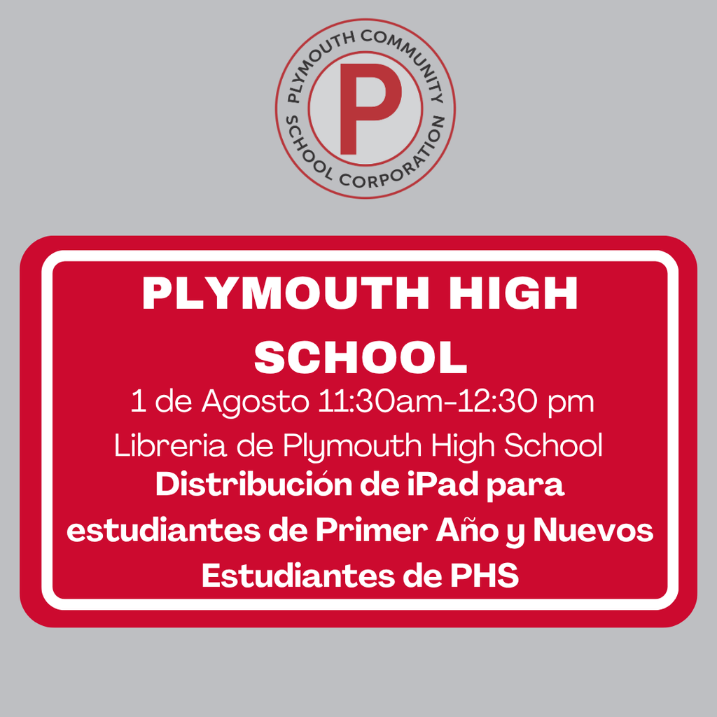 Attention all PHS New Students and Freshman! Mark your calendar's for iPad distribution on August 1st, 2025.