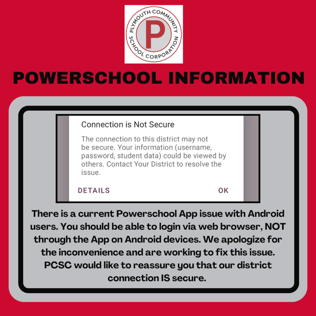 Android Users in App powerschool is not working use web browser 