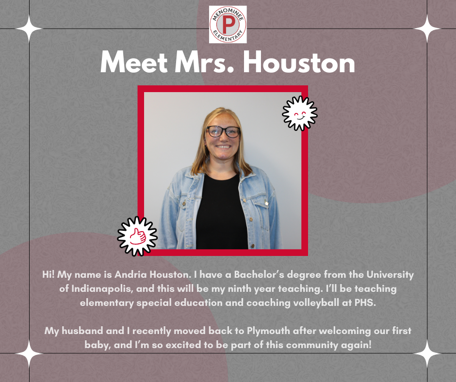 Andria Houston new special education teacher at Menominee elementary school