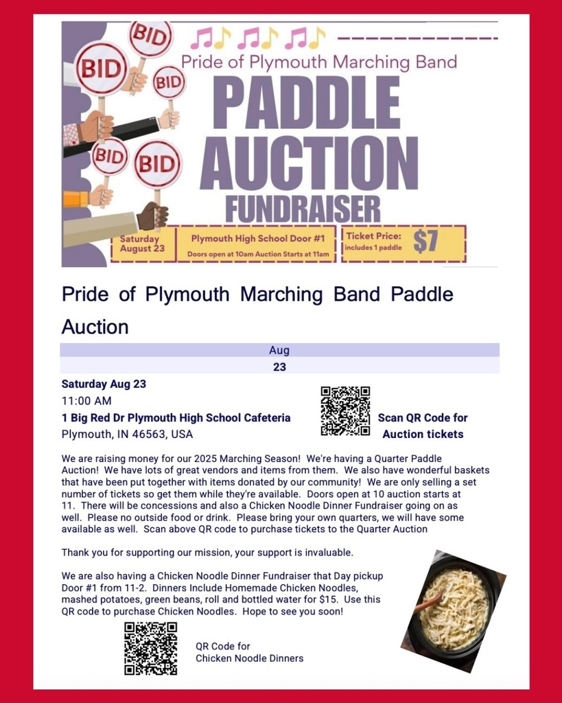 Band Auction Paddle Fundraiser!