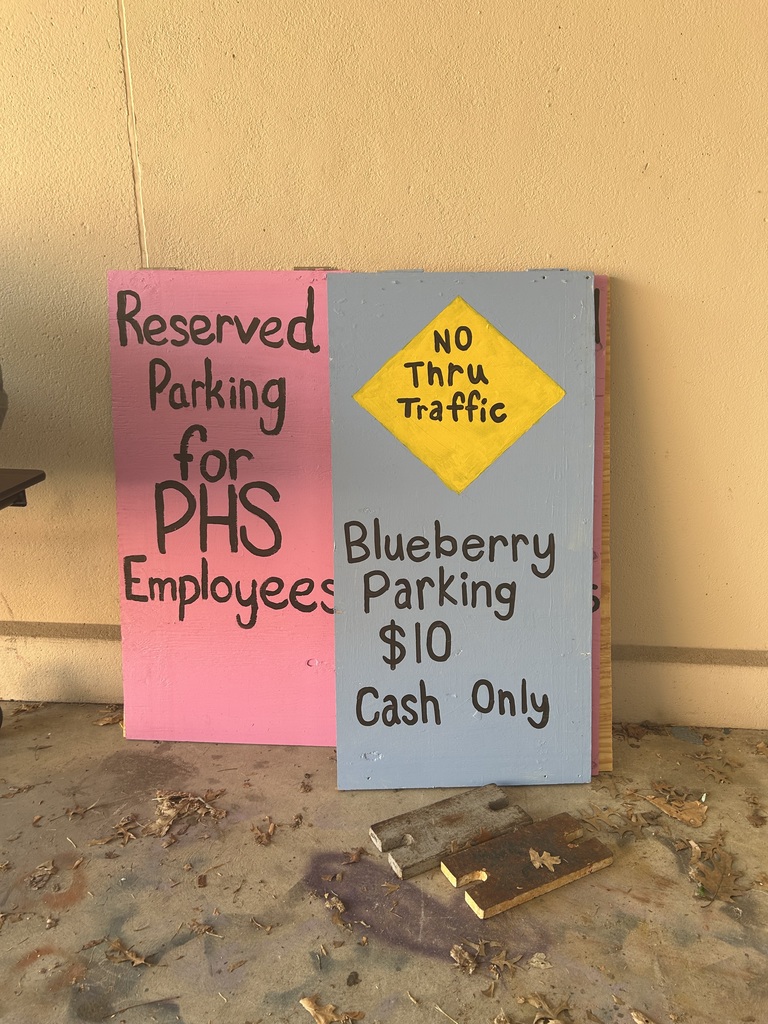 Blueberry parking by PHS Students