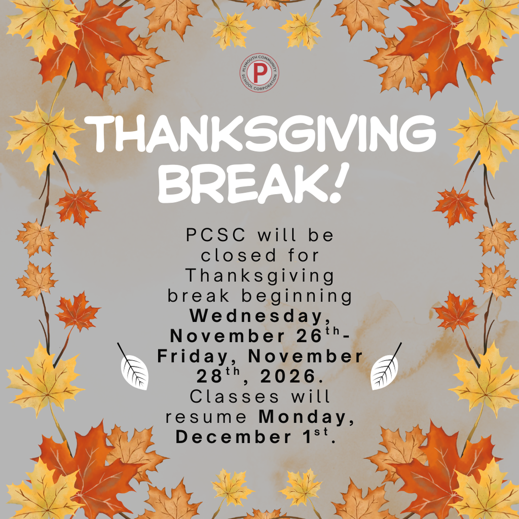 Thanksgiving Break days and times