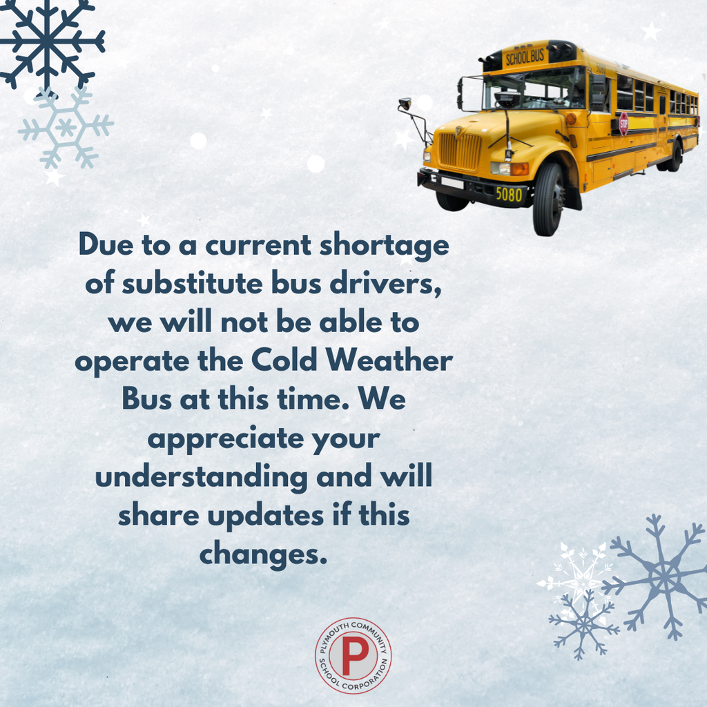 Cold Bus not be running as of right now