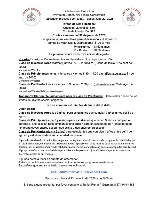 preschool registration