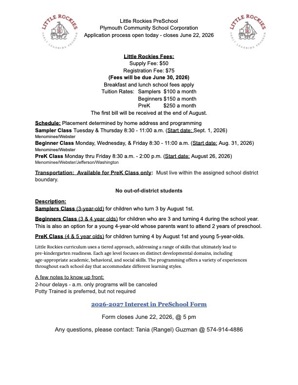 preschool registration
