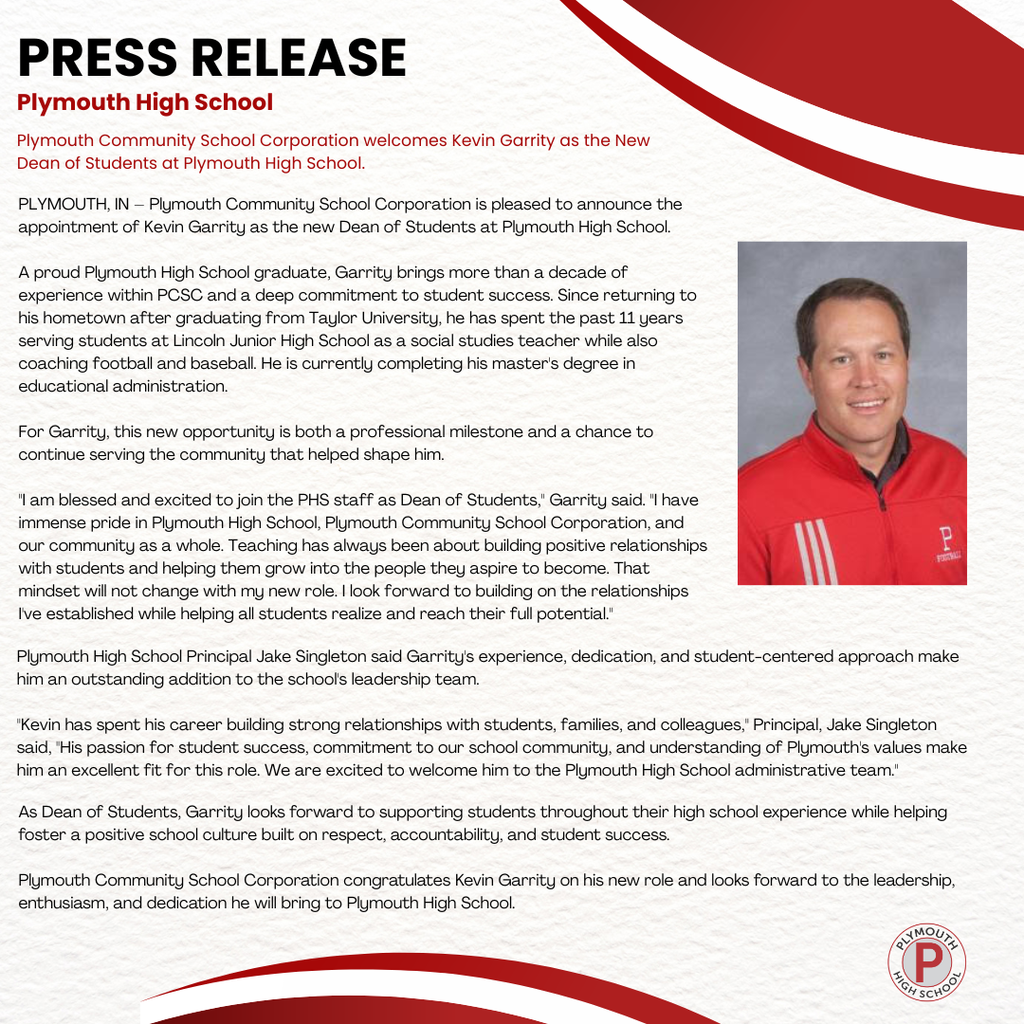 new phs dean of students kevin garrity