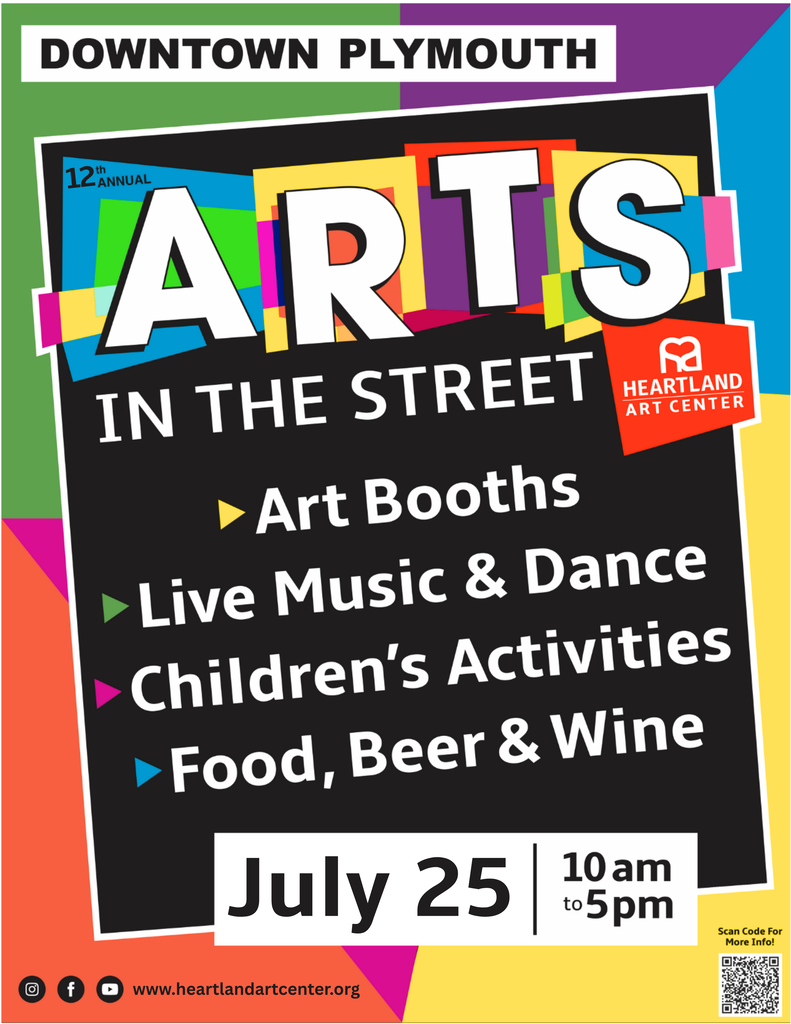 art in the street by heartland art center on july 25th free to the community