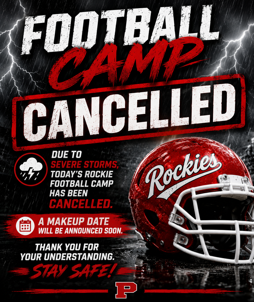 football camp cancelled for today due to weather