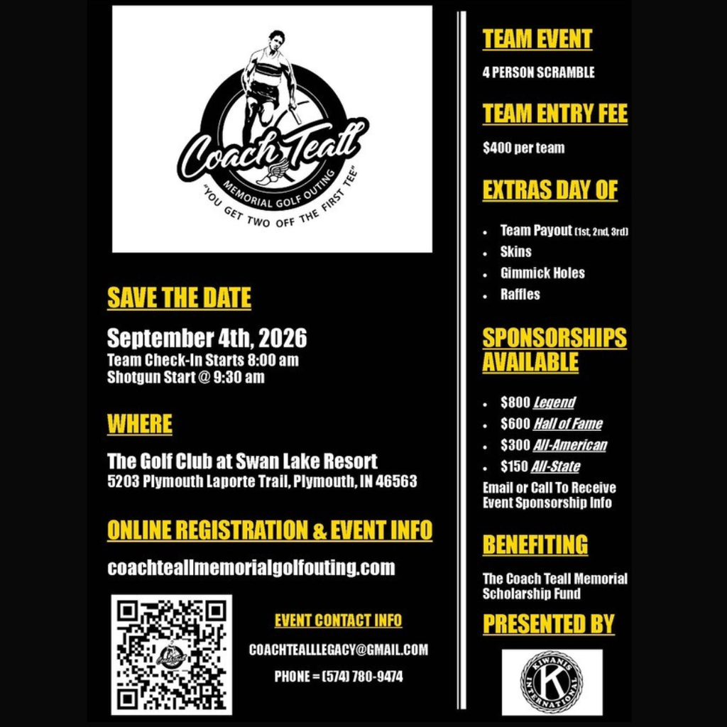 coach teal golf tournament fundraiser for student scholarship