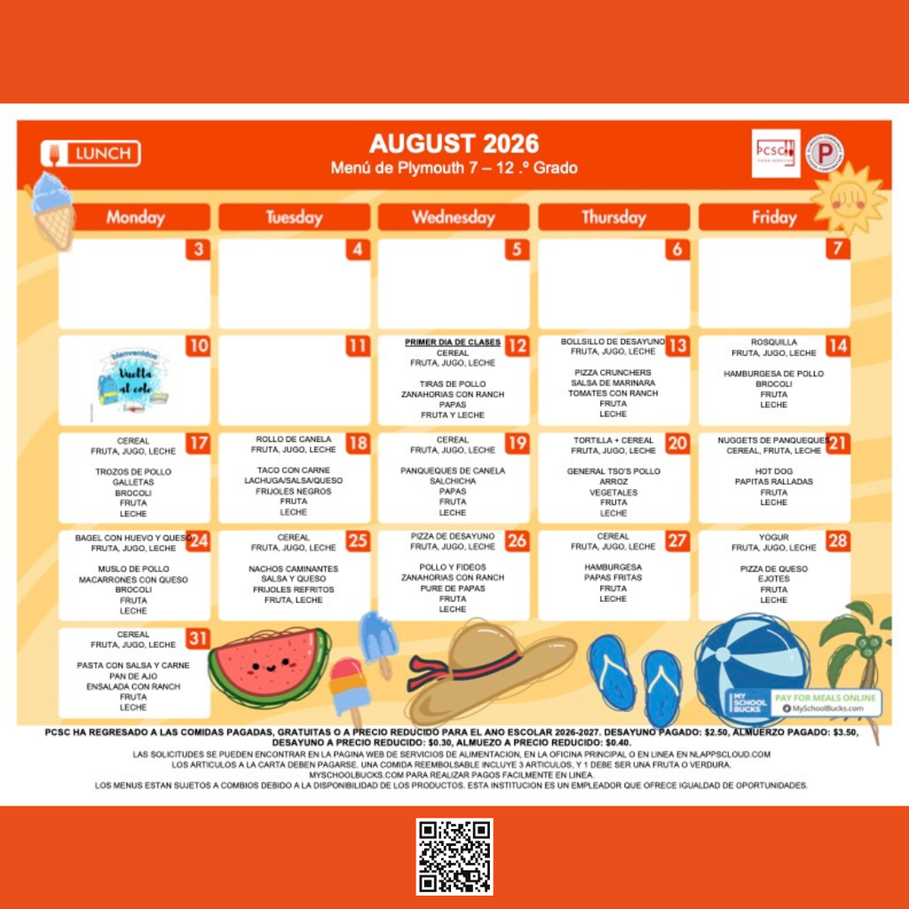 pcsc august menu- 7-12 grade in spanish
