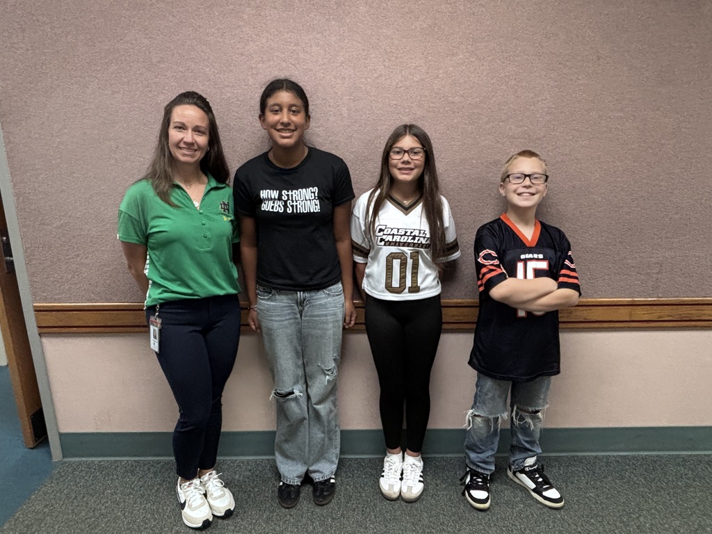 Mrs. Mathewson's class who participated in the Friday Spirit Day