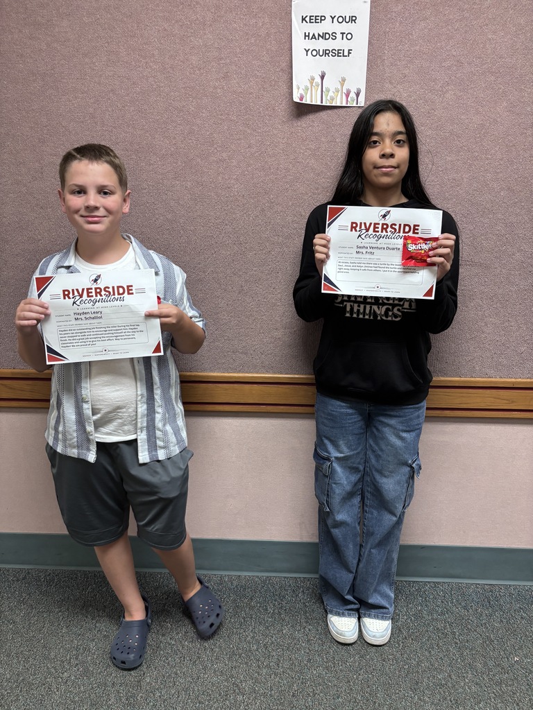 Hayden Leary (left) and Sasha Ventura Duarte (right) Riverside Recognition
