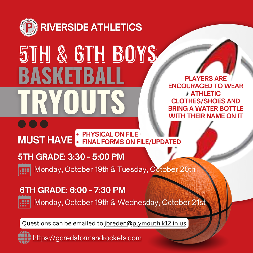 5th & 6th grade tryouts after fall break